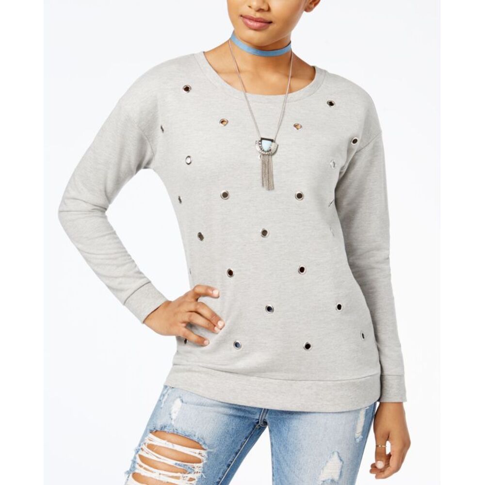 Ultra Flirt Juniors Grommet Detail Sweatshirt